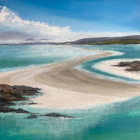 Sand bars, Seilebost 60 x 60cm Sold