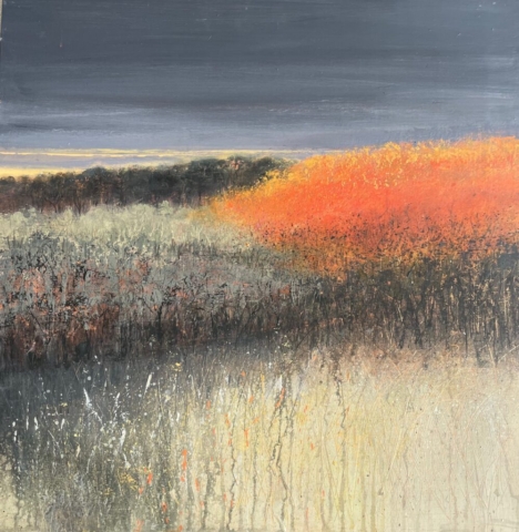Seabuckthorn sings 60 x 60cm Sold