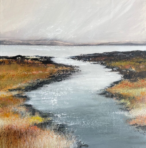 From the hills to the sea, nr Gatehouse 60 x 60cm Sold