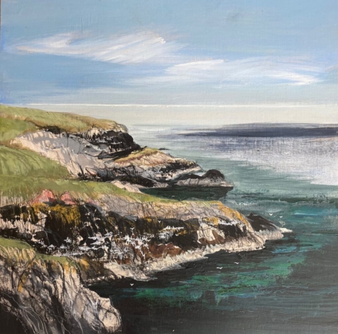 Early morning, St Abbs 40 x 40cm SOLD