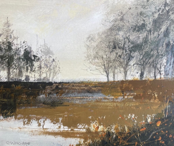 Downstream, m/m on board, 30cm x 25cm SOLD