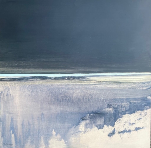 Last light, m/m on board, 50cm x 50cm SOLD