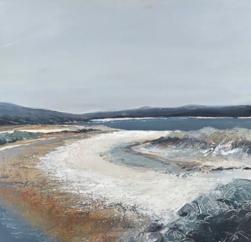 Sea meets sea m/m, 60cm x 60cm SOLD